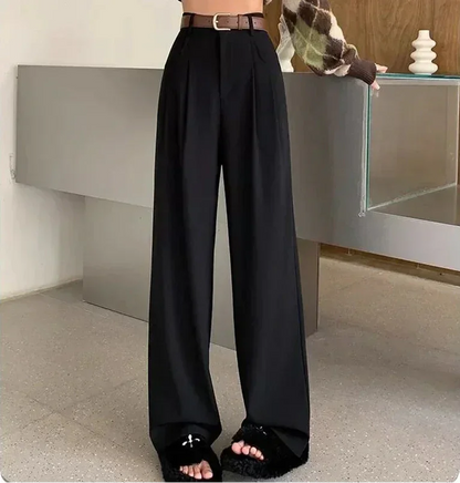 High Waist Wide Leg Classic Pants