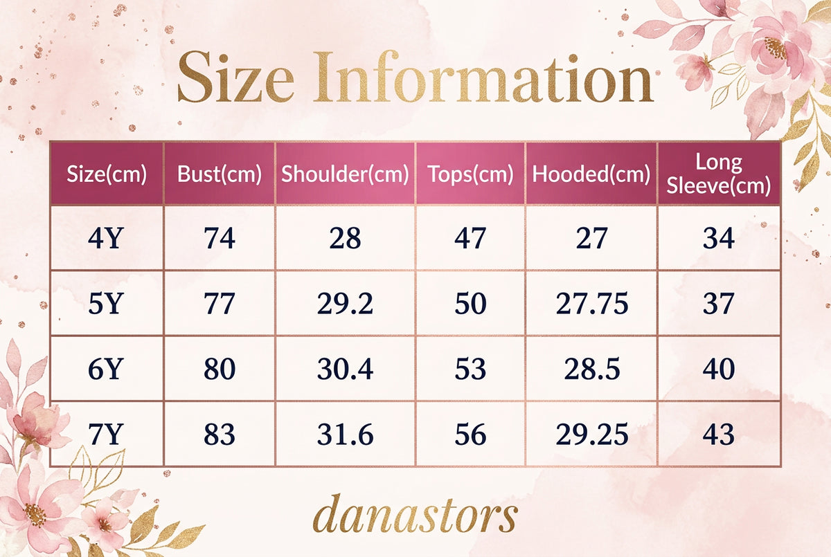 Fall/Winter Girls' Fleece Hooded Single-Breasted Floral Print Coat