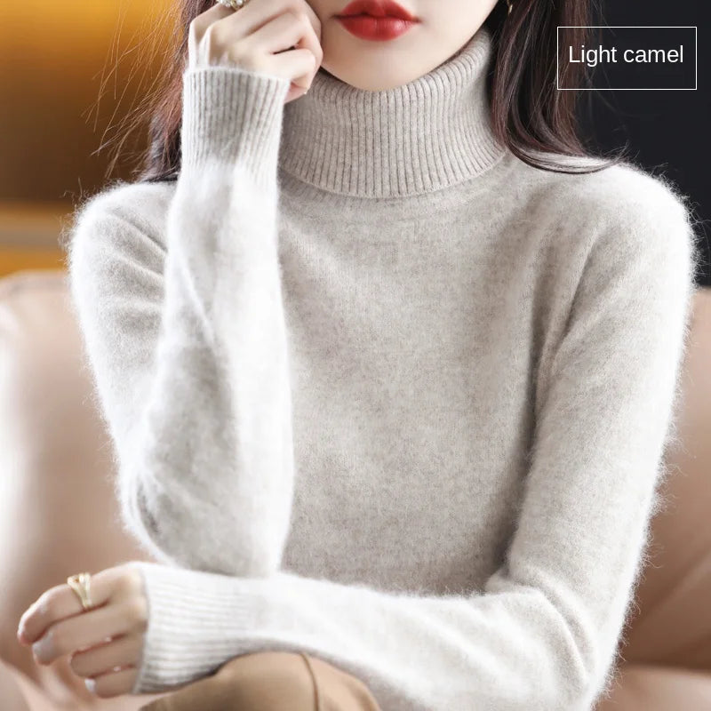 Cashmere Turtleneck Pullover Sweater