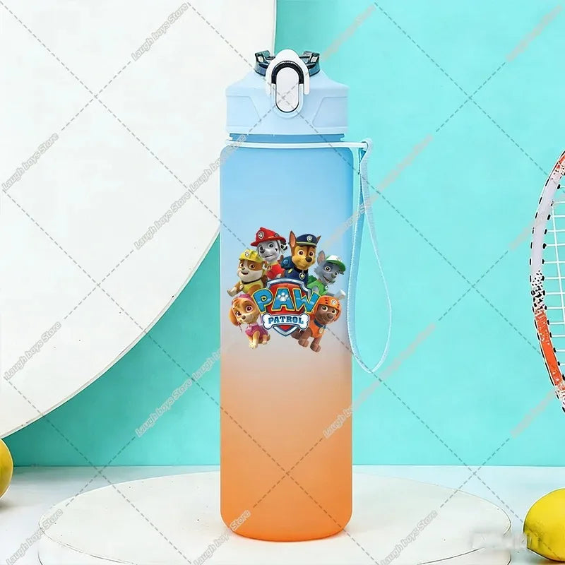 750ML PAW Patrols Gradient Color Water Cup Cartoon Print Drinking Bottle