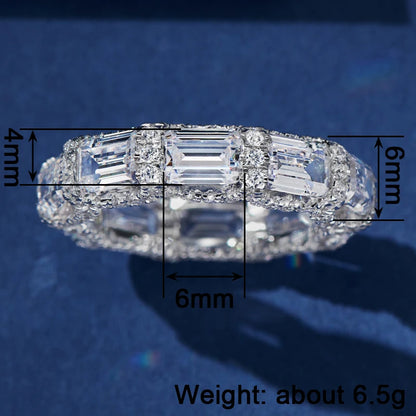 Huitan Geometric Fresh Style Charming Inlaid Shiny CZ Rings