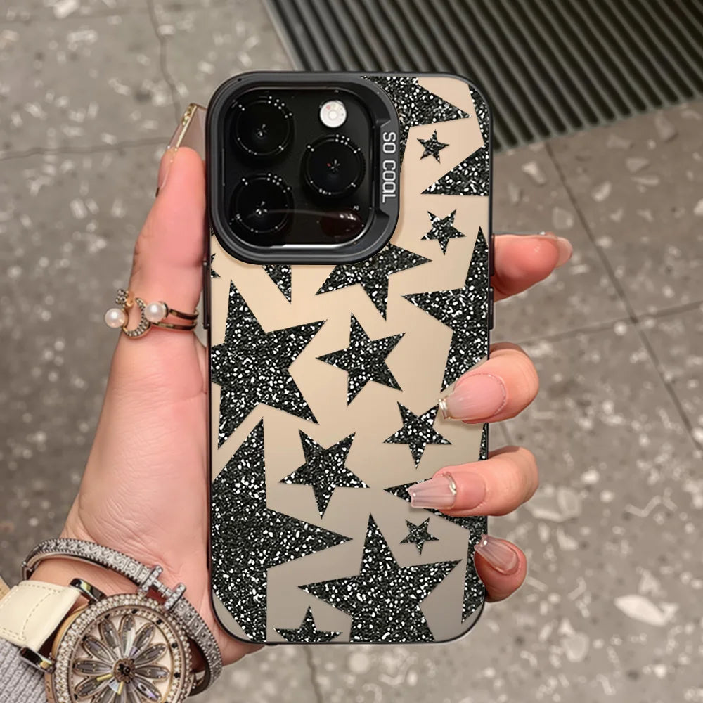 INS Star Phone Case For iPhone Pro Max Matte IMD Cover