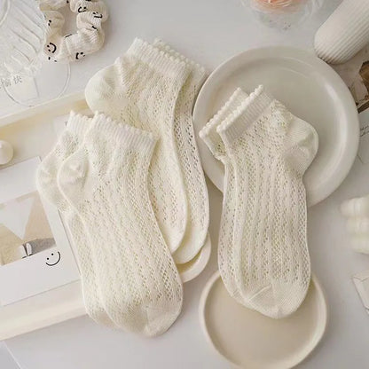 Soft Short Thin Mesh Socks