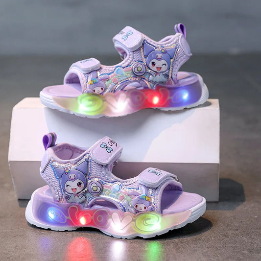 Melody Sports Pink Purple Shining Sandals