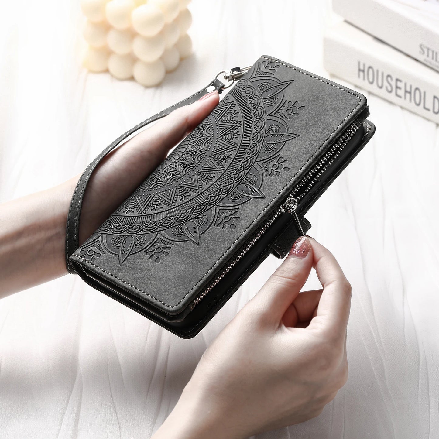 Leather Flip Case For Samsung Galaxy Phone Bag