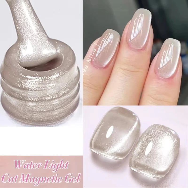 Sparkling Glass Bead Cat Magnetic Gel Nail Polish