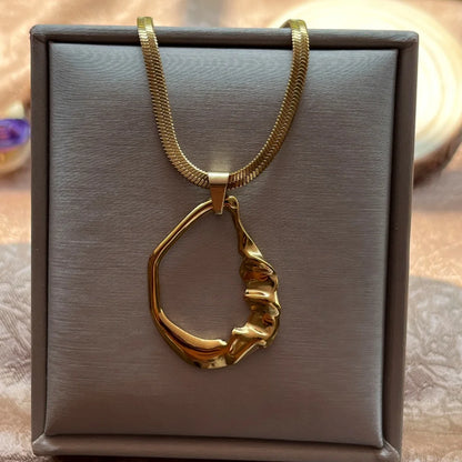 Exaggerated Punk Big Round O Shaped Necklace