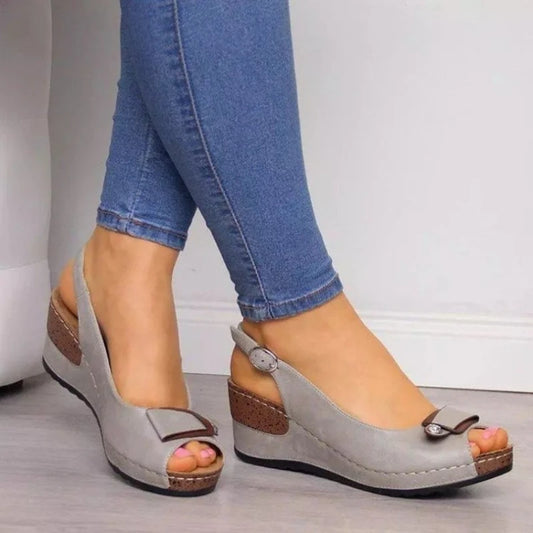 DANA Chunky Wedges Open Toe Sandals