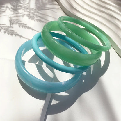 4-Piece Marble Acrylic Resin Bracelet