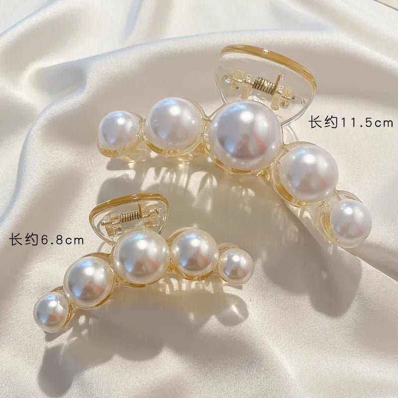 Simulated Pearl Hair Claws Hair Clips
