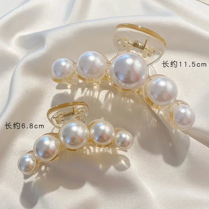 Simulated Pearl Hair Claws Hair Clips