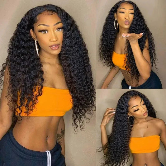 13x4 Lace Frontal Closure Straight Water Wave Kinky Curly