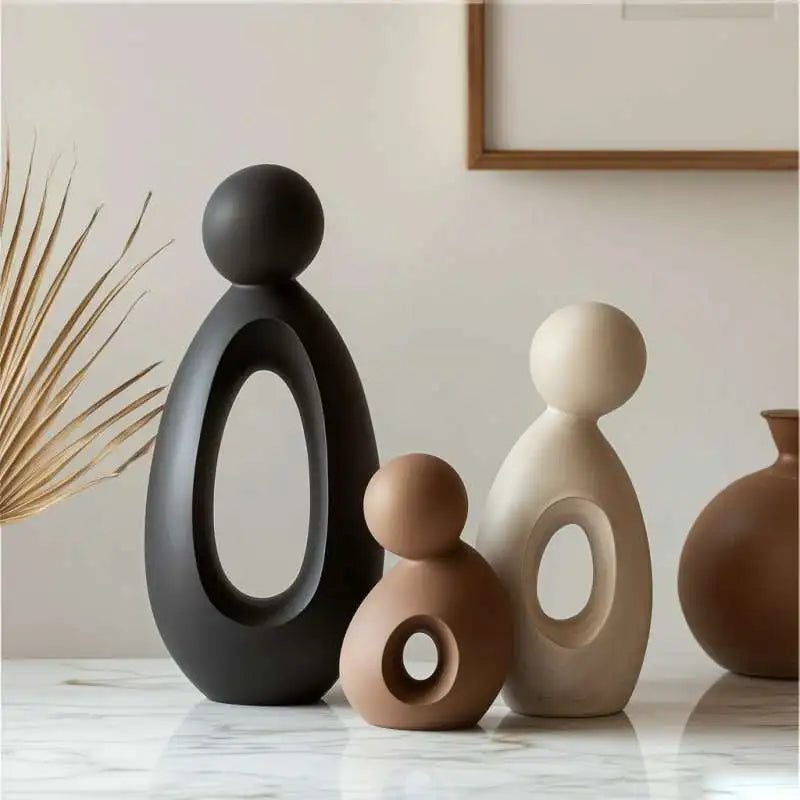Simple Family Statue Modern Style Home Decor