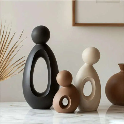 Simple Family Statue Modern Style Home Decor