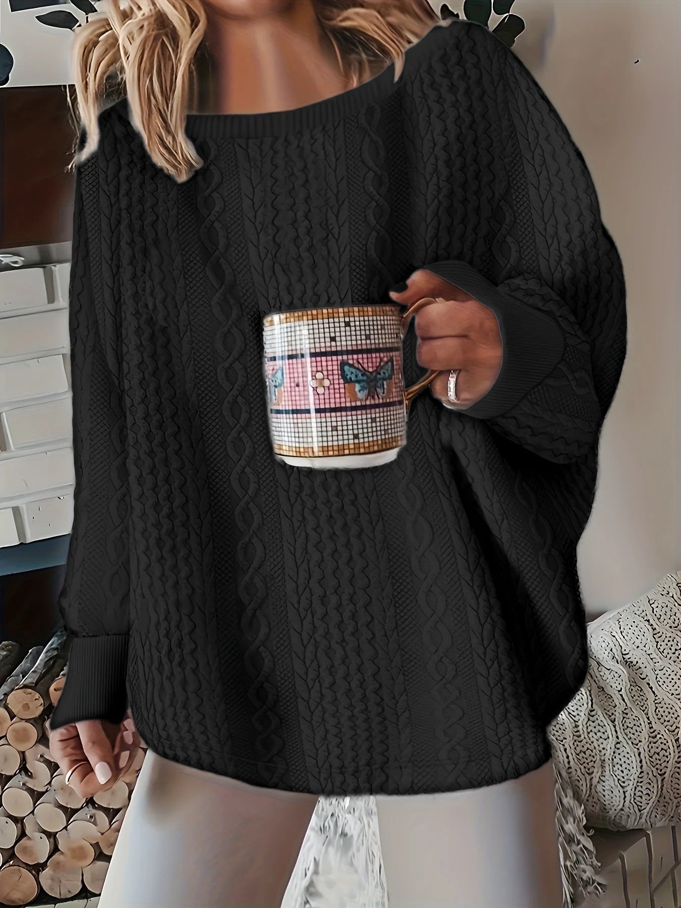 Plus Size Chunky Knit Sweater