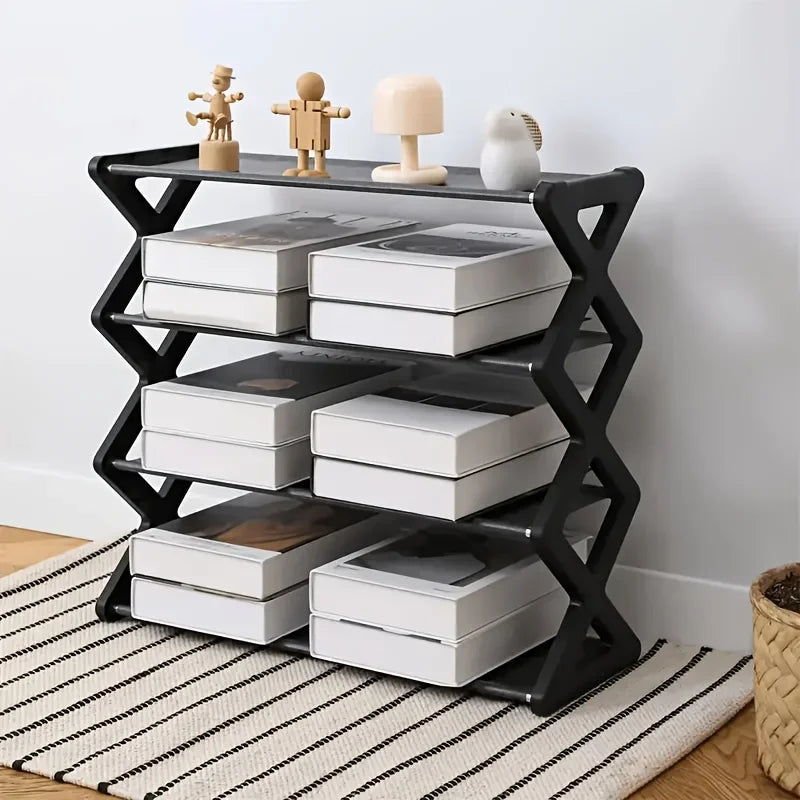 4Layer X-Type Multi Layered Space Saving Shoe Rack