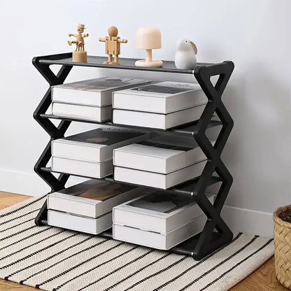 4Layer X-Type Multi Layered Space Saving Shoe Rack