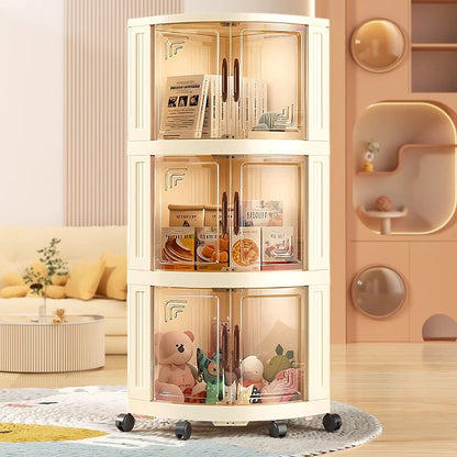 Plastic double-door foldable storage cabinet