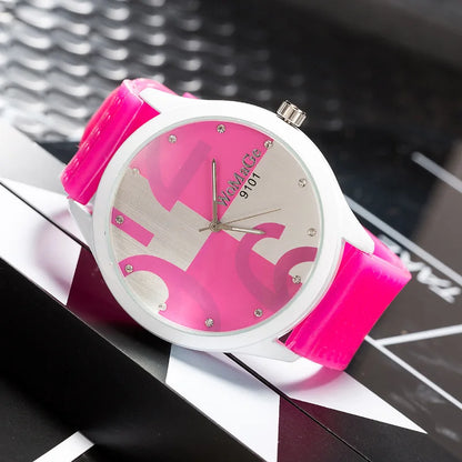 Big Number Quartz Silicone Sports Watches