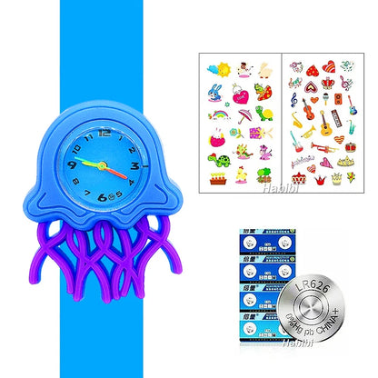 Slap Bracelet Clock Cartoon Kids Watches