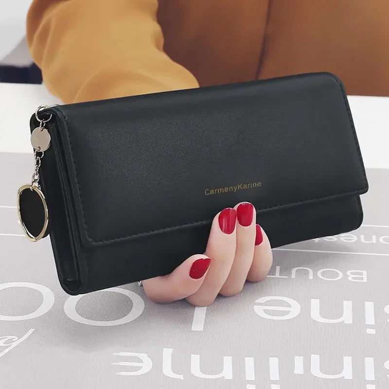 Leather Long Card Holder Wallet