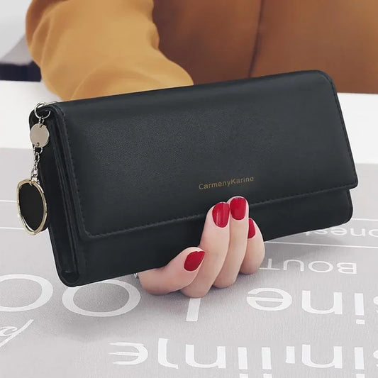 Leather Long Card Holder Wallet