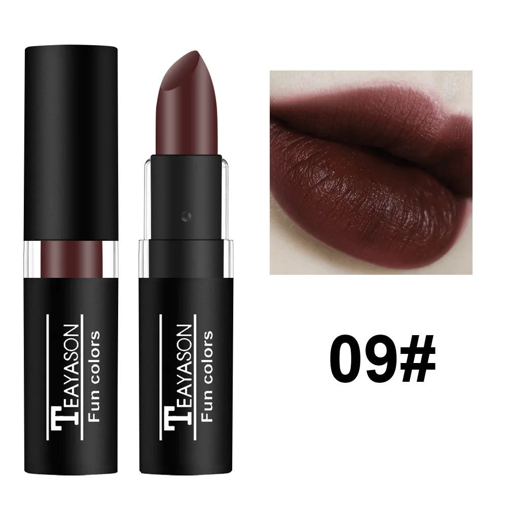 Punk Dark Wine Red Waterproof Sexy Lipstick