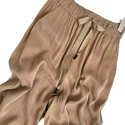 Ice Silk Wide Leg Pants
