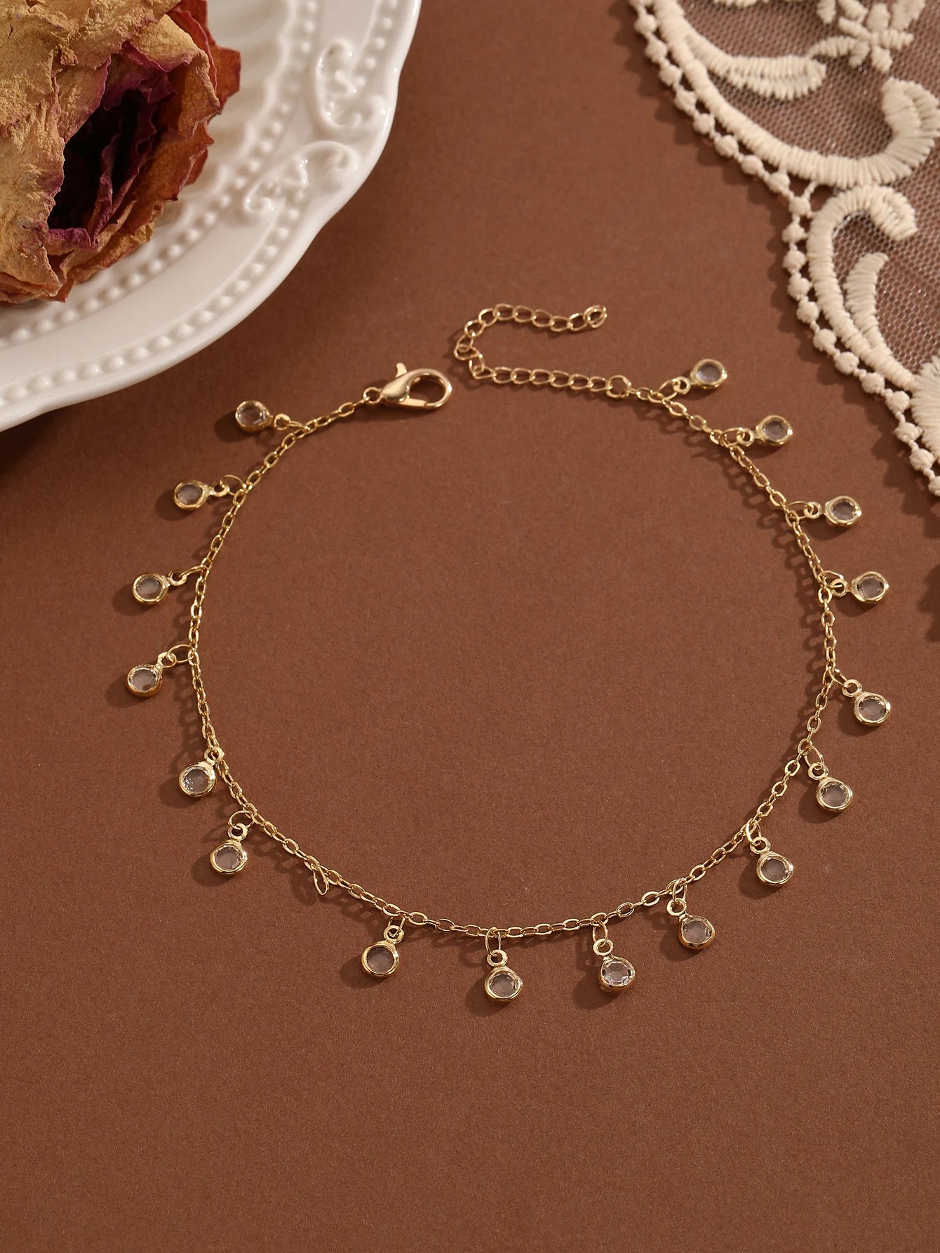 Bohemia Crystal Cubic Zirconia Anklet Bracelet