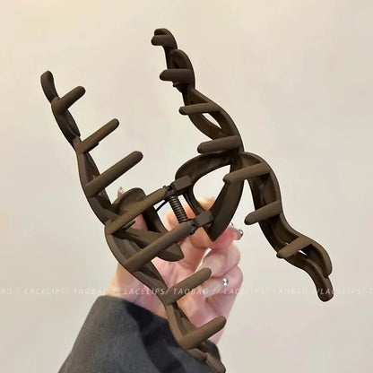 Brown Bow Shape Hair Claw Clip