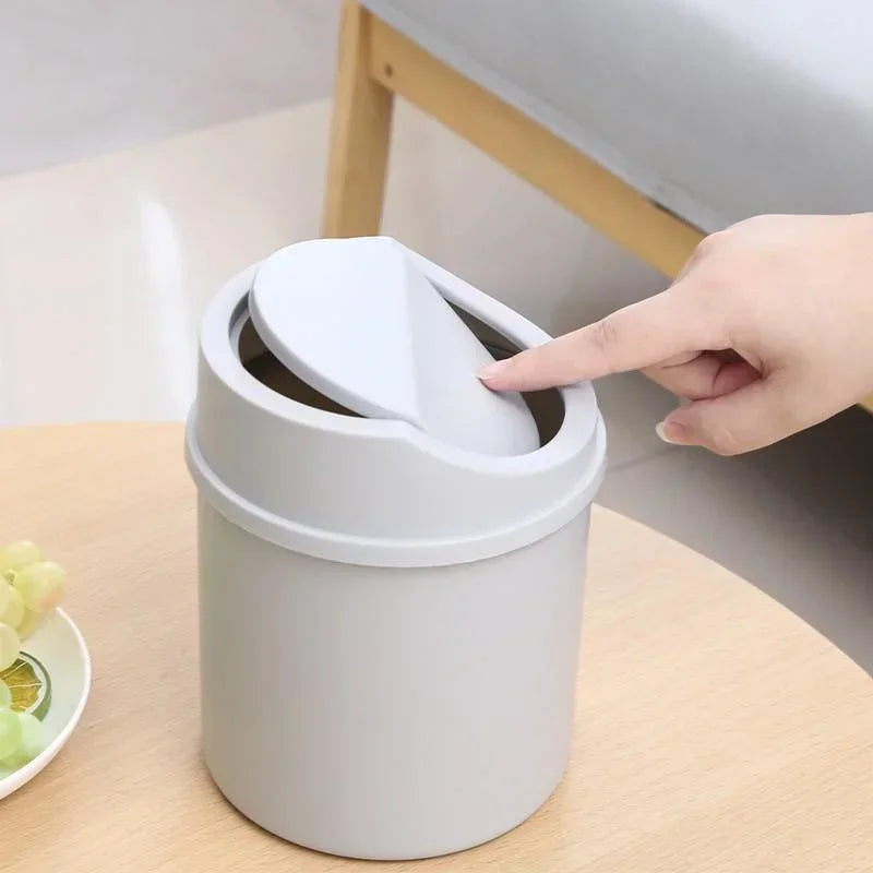 Mini Desktop Bin Small Trash Can Tube