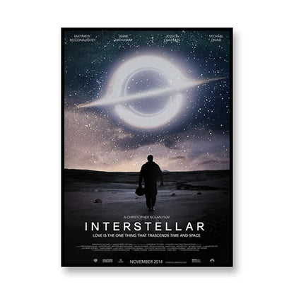 Interstellar Movie Poster Astronaut Outer Space Canvas Wall Art Print
