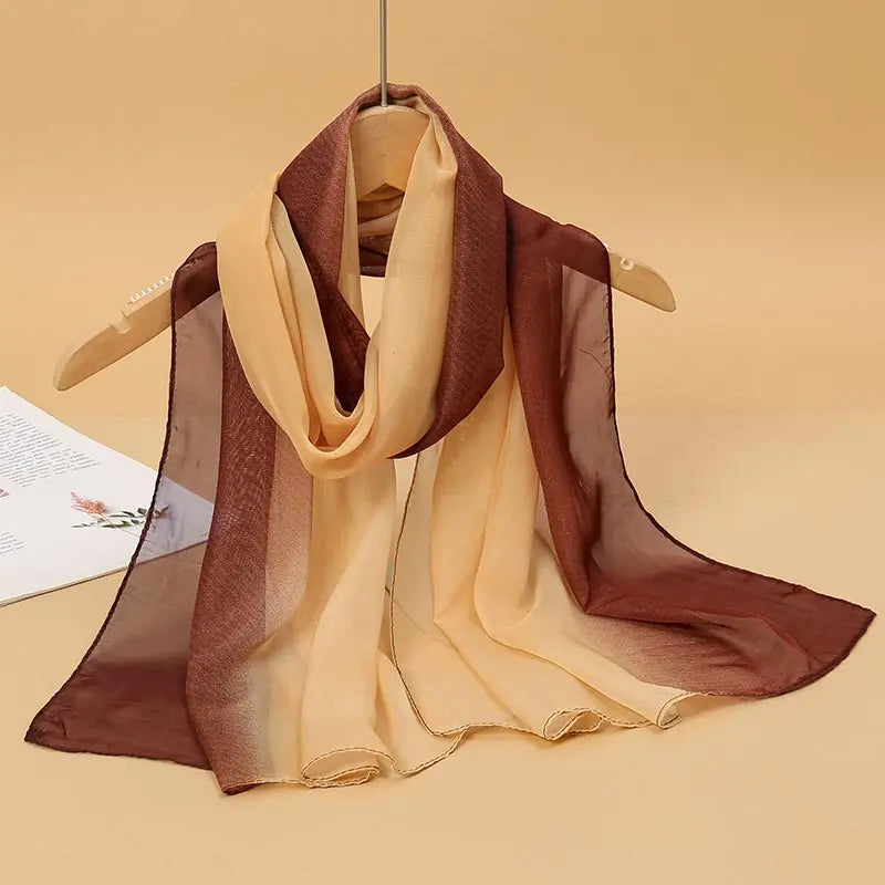 Chiffon Long Silk Scarf Turban