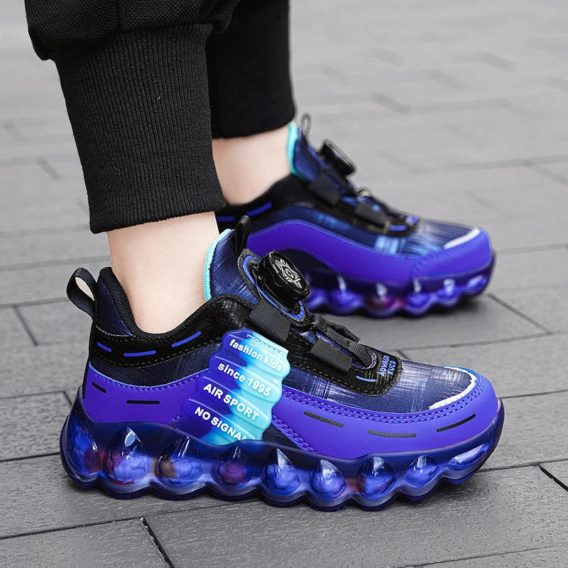 Anti-skid Leather Kids Running Sneaker
