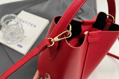 Crossbody PU Material Versatile Bucket Bag