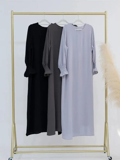 Jersey Solid Modest Under Abaya Islamic Robe