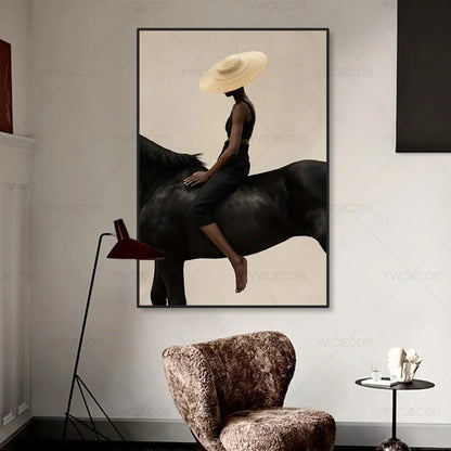 Black Horse Canvas Wall Art Luxury Artwork Wall Painting