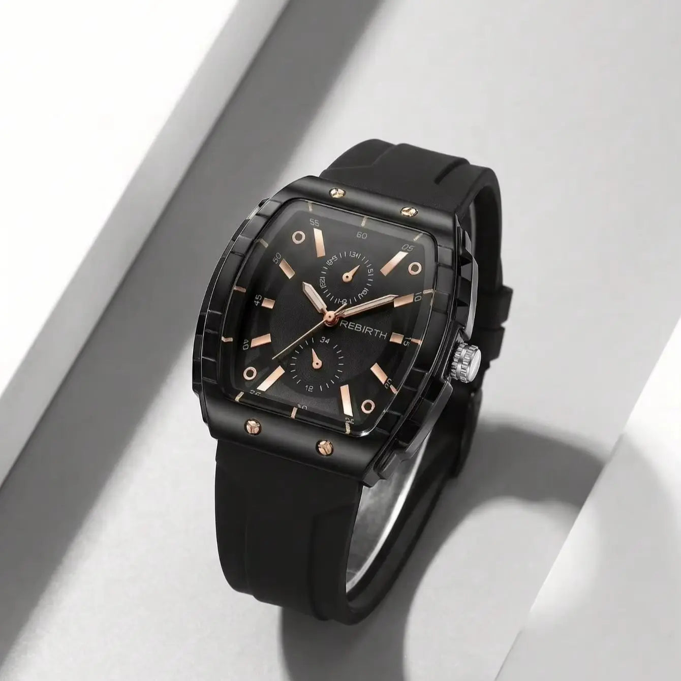 Affordable Macaron-Colored Barrel-Shaped with Silicone Strap Watch