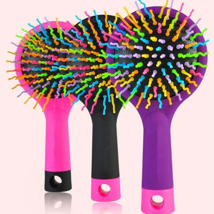Hair Comb Professional Rainbow Comb With Mirror Styling Tools