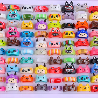20Pcs/Lot Colorful Resin Acrylic Rings