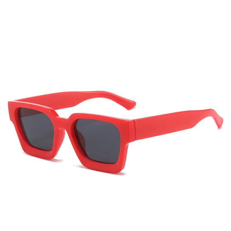 Square Luxury Retro Green Brand Designer Sun Glasses