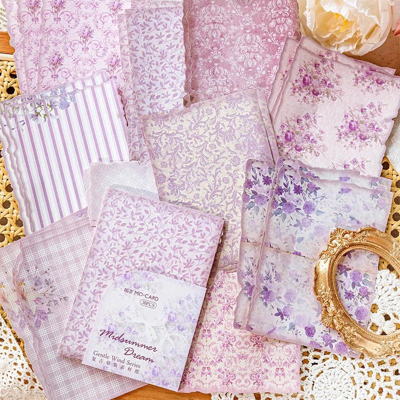 30Pcs/Pack Gentle Wind Series Scrapbooking Decorative