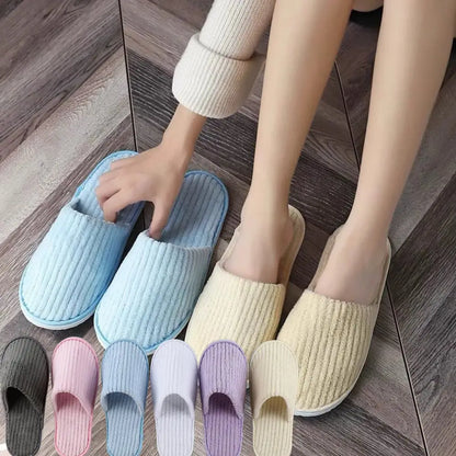 1Pair Winter Warm plush Slippers