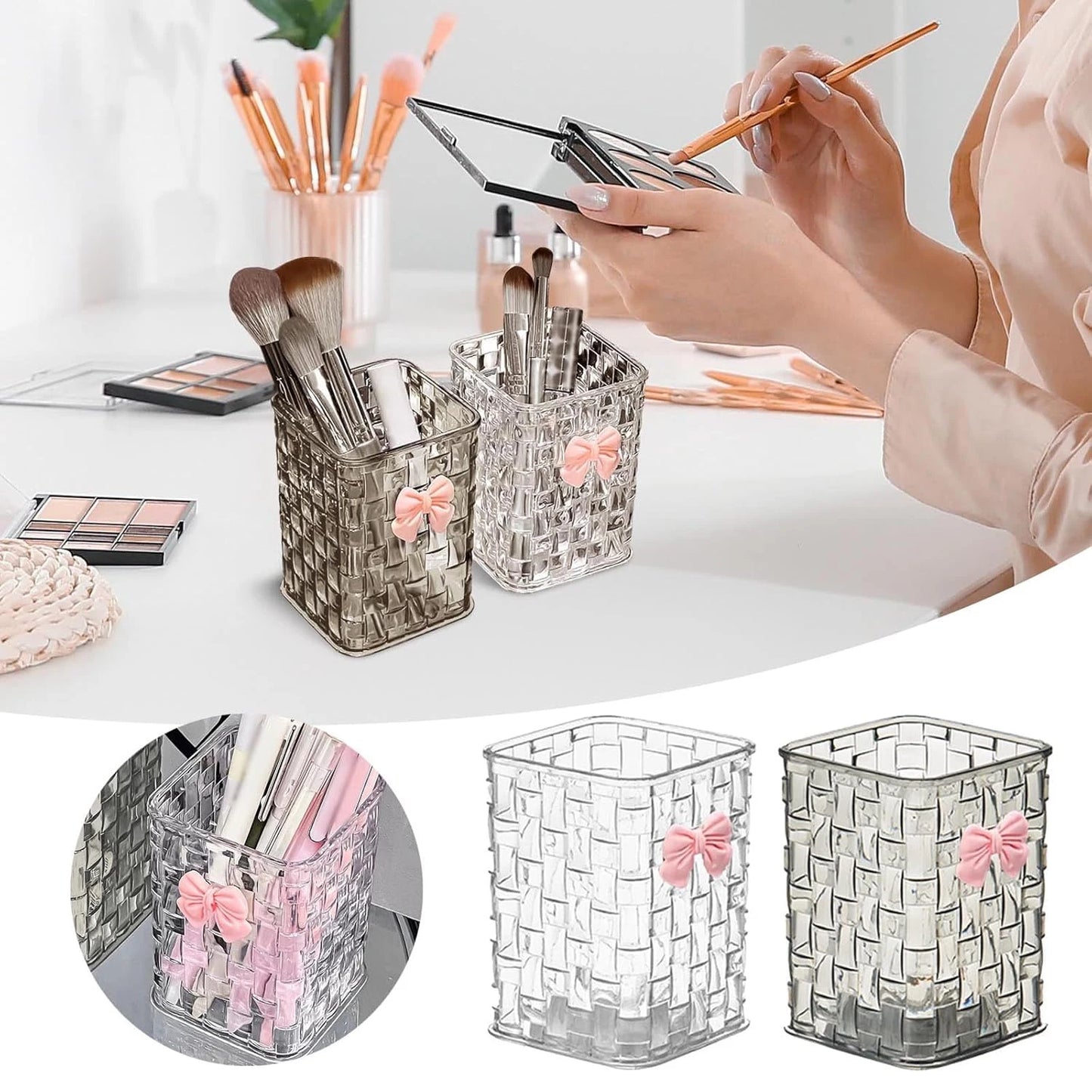 Clear Acrylic Makeup Brushes Storage Box