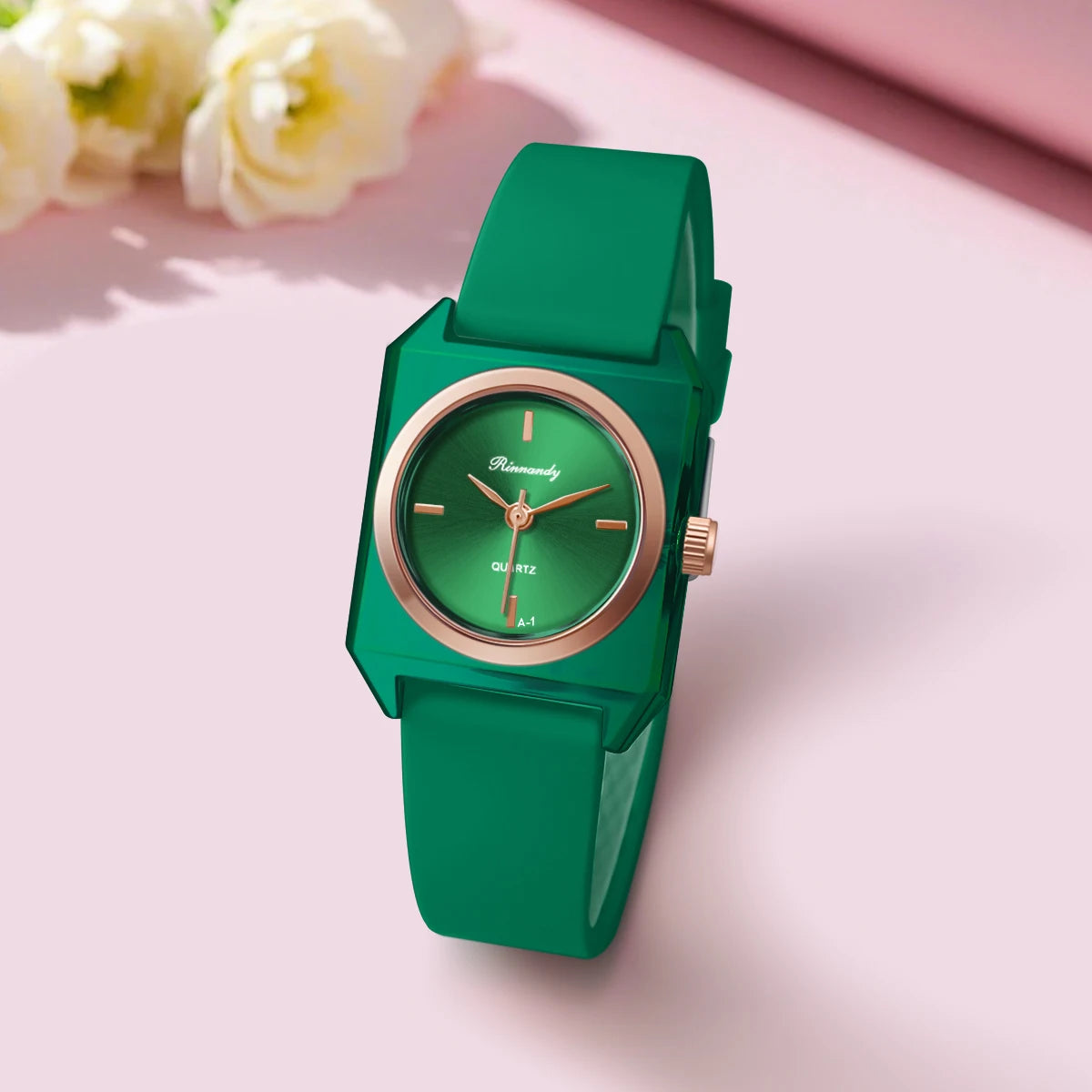 Silicone Strap Quartz Clock Wristwatch