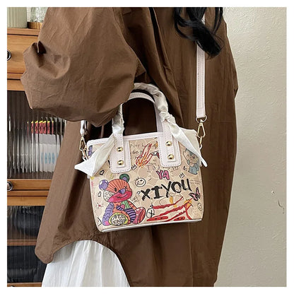 Painted Graffiti Artistic Crossbody Adjustable Shoulder Strap Bag