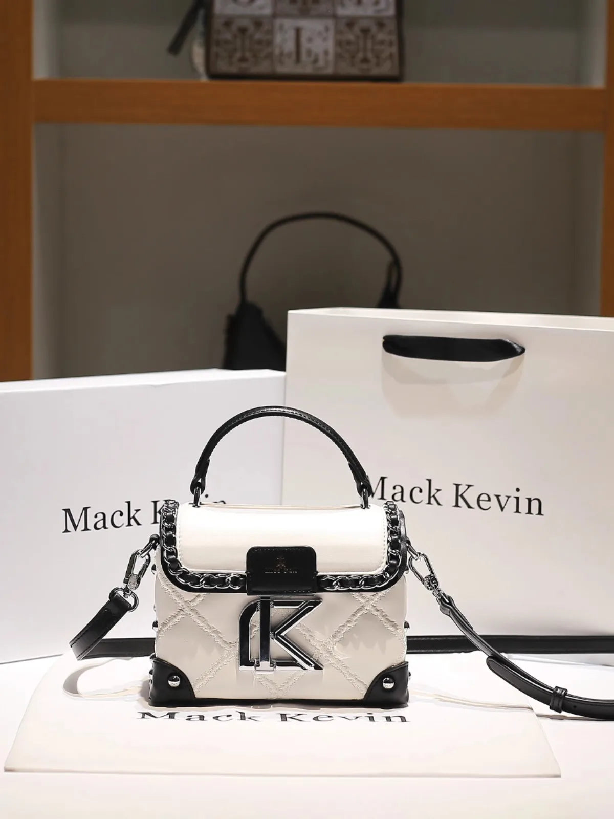 Square Leather Crossbody Bag