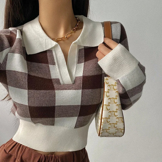 Autumn Vintage Knitting Long Sleeve Pullover Sweaters