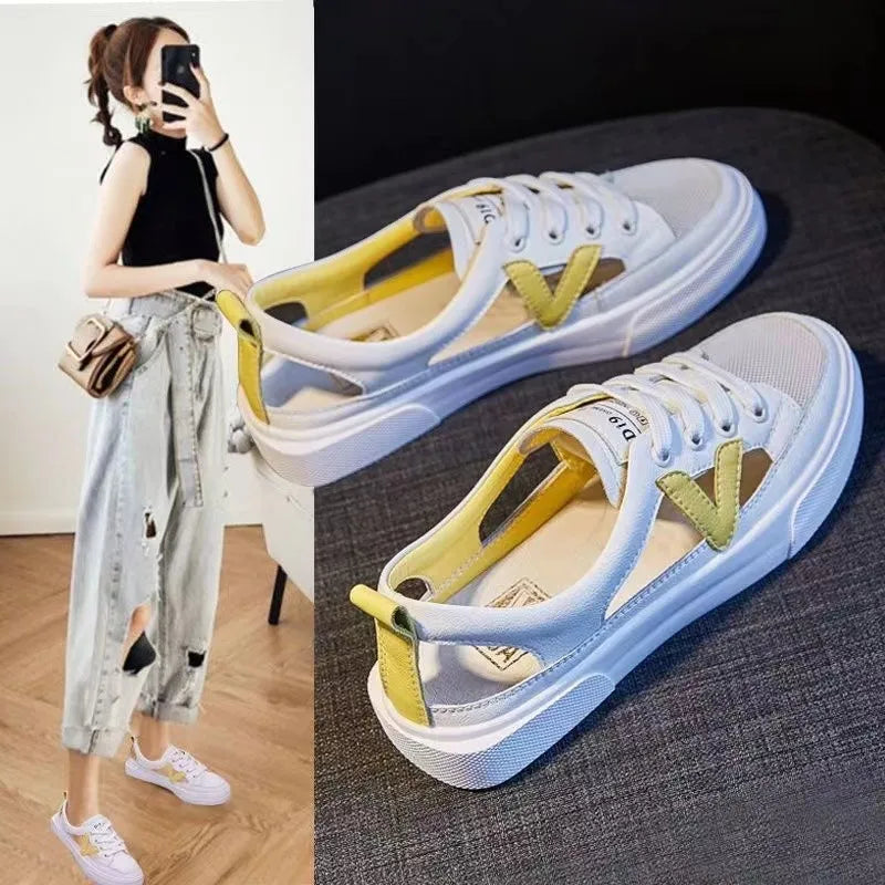 Korean Fish-mouth Metal Decorative Transparent sandals