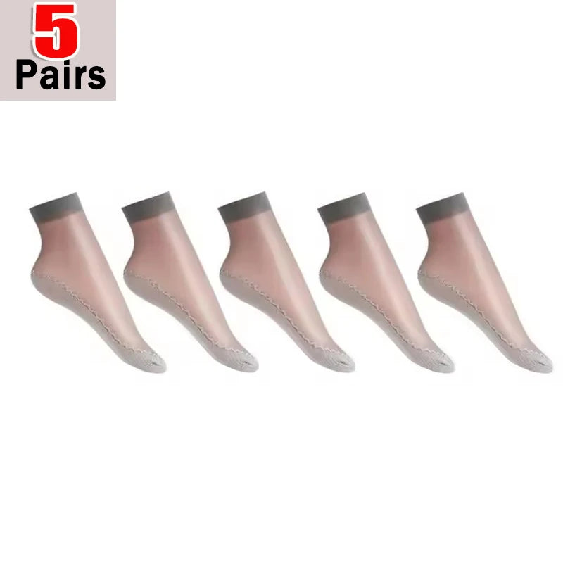 1/5/10pairs Lace Ultrathin Silk Socks